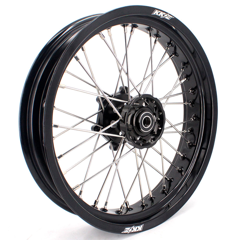 KKE 3.5 & 5.0 17 Inch Wheels for Yamaha WR250F 2001 WR450F 2003-2018 Black - Howling Moto