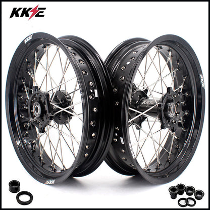 KKE 3.5 & 4.25 Wheels for Yamaha WR250F 2001 WR450F 2003-2018 Black - Howling Moto