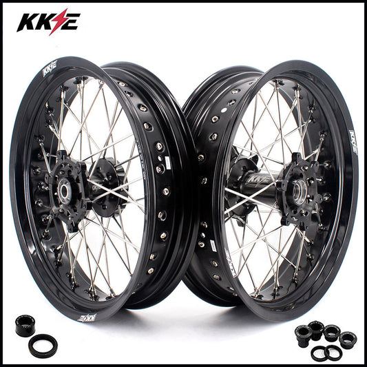 KKE 3.5 & 4.25 Wheels for Yamaha WR250F 2001 WR450F 2003-2018 Black - Howling Moto
