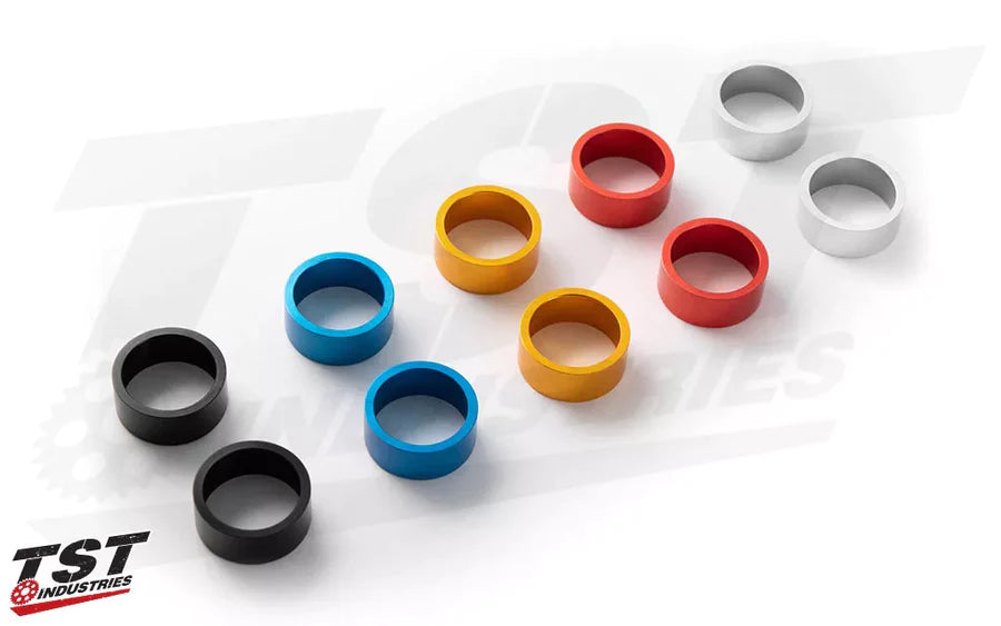 TST/WOMET-TECH BAR END ANODIZED COLOR RING SET - Howling Moto