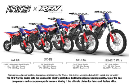 2026 RFN Warrior Pro SX-E15 Electric Dirt Bike