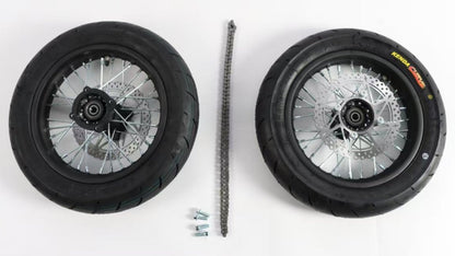 ETM RTR 12-Inch Supermoto Wheel Set with Kenda Tires & Rotors