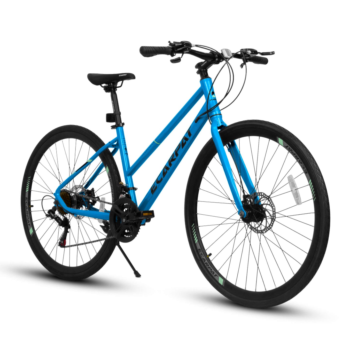 Hycline Ecarpat Velostride bicycle tire 700x35C with white background, showcasing its tread pattern and sidewall design.