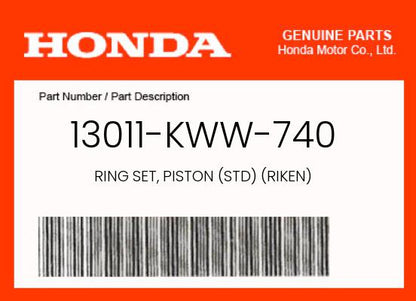 Honda CRF110F Piston Rings 2013 - 2025