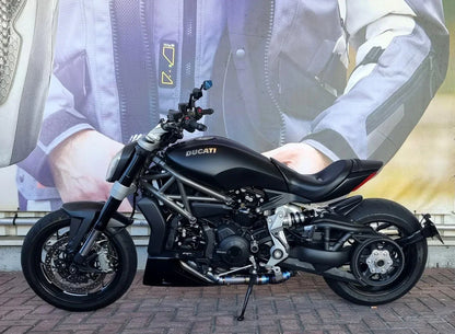 Vandemon titanium exhaust system for Ducati XDiavel and Diavel S 1260 motorcycles, shown installed on a 2016-2022 model.