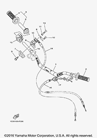 Yamaha YZ125 Cap, Grip Lower '07-'24