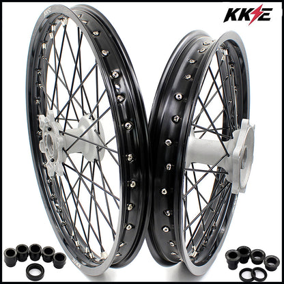 KKE 21 & 19 Casting MX Wheels for YAMAHA YZ250F 2001-2021 YZ450F 2003 Silver - Howling Moto