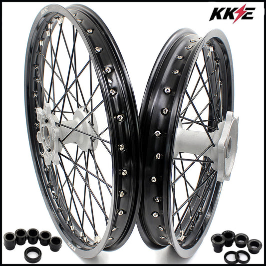 KKE 21 & 19 Casting MX Wheels for YAMAHA YZ250F 2001-2021 YZ450F 2003 Silver - Howling Moto