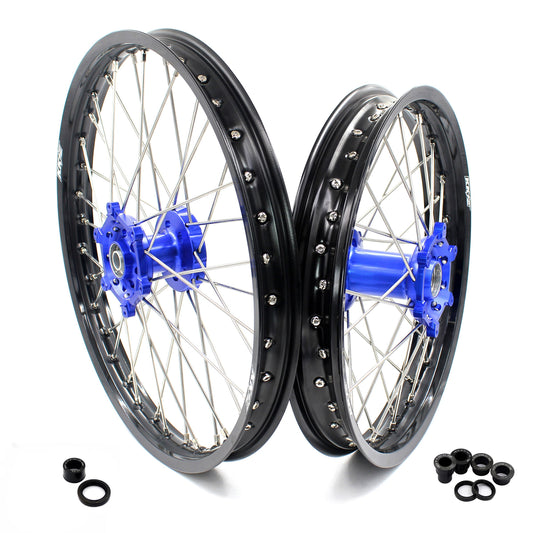 KKE 21 & 18 Enduro Wheels for YAMAHA WR250F 2017-2018 WR450F 2016-2018 Blue&Black  270mm Disc - Howling Moto