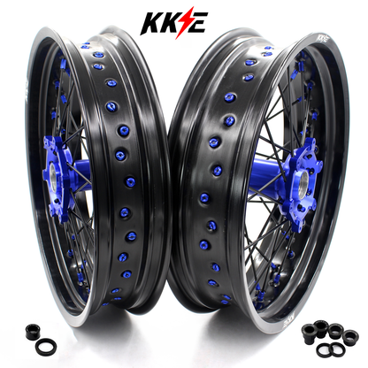 KKE 3.5/4.25*17" Supermoto Wheels Rims For YAMAHA WR250F 2001-2019 WR450F 2003-2018 - Howling Moto