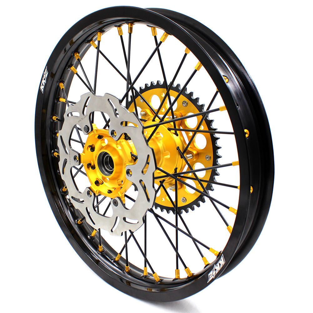 KKE 21" & 19" Mx Diretibke Wheels For YAMAHA YZ125/250 1999-2016 YZ250F/450F 2003-2015 Black Spokes With Disc - Howling Moto