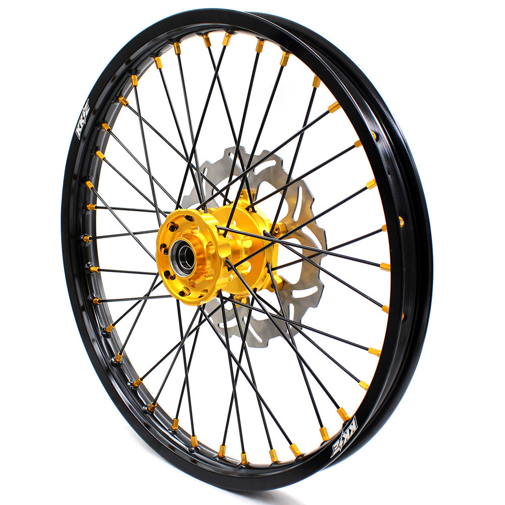 KKE 21" & 19" Mx Diretibke Wheels For YAMAHA YZ125/250 1999-2016 YZ250F/450F 2003-2015 Black Spokes With Disc - Howling Moto