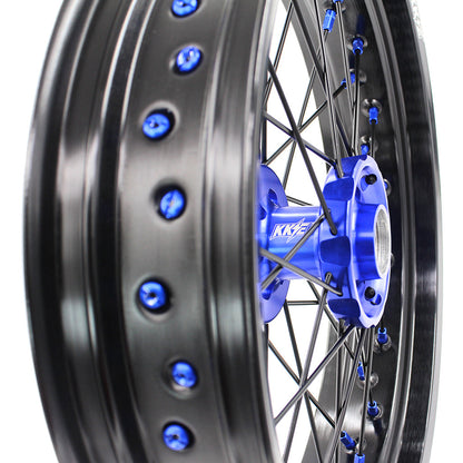 KKE 3.5/4.25 Supermoto Spoked Wheels For SUZUKI DRZ400SM 2005-2024 Dirtbikes
