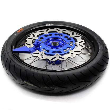 KKE 3.5/4.25*17inch Supermoto Wheels For YAMAHA YZ125 YZ250 YZ450FX YZ250F YZ450F Tires