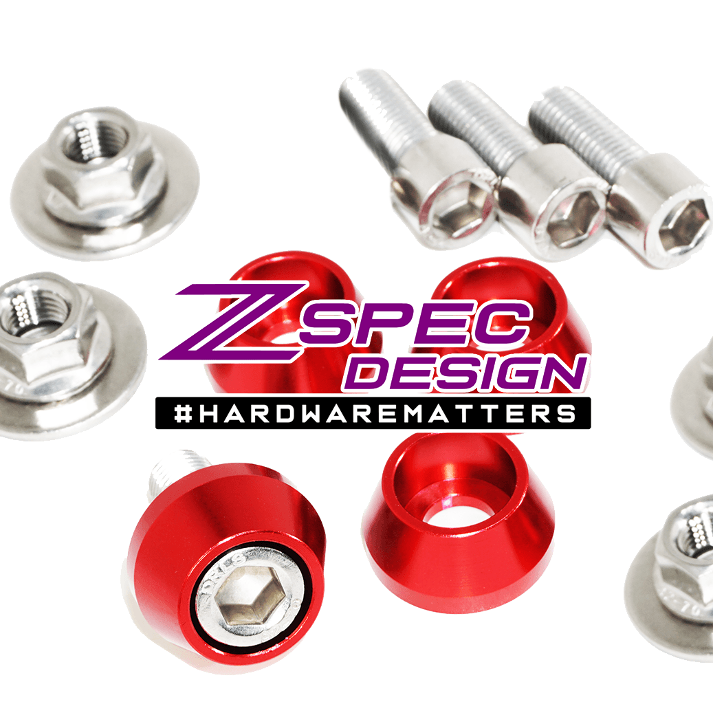 ZSPEC Dress Up Bolts® Seat Fastener Kit for '90-99 Nissan 300zx Z32, Stainless & Billet - Howling Moto