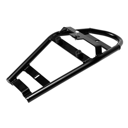 SADDLEMEN Eliminator Tail Section seat for '86-'03 Harley XL, black leather with sleek design, part of Bill's Exhausts motorcycle accessories