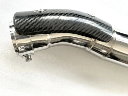 Kawasaki Ninja ZH2 H2R titanium slip-on exhaust with carbon fiber cover by Bill's Exhausts, in stock.