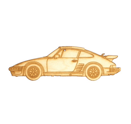 ZSPEC Laser-Engraved Birch Ornament, Style: Porsche 911 / 935, ~5-inch Wide - Howling Moto