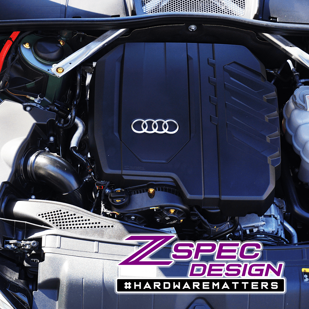 ZSPEC Stage-1 Dress Up Bolts® Fastener Kit for '18-23+ Audi A5 8W6 2.0L, Titanium - Howling Moto