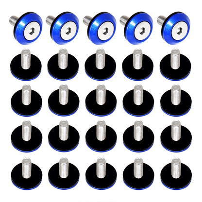 ZSPEC 25-Pack, FHSC M6x20mm Stainless & Billet Finish Washers, Silicone Washers - Howling Moto
