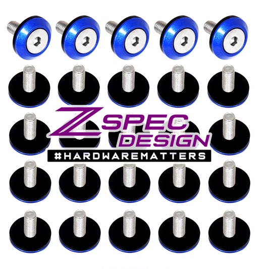 ZSPEC 25-Pack, FHSC M6x20mm Stainless & Billet Finish Washers, Silicone Washers - Howling Moto