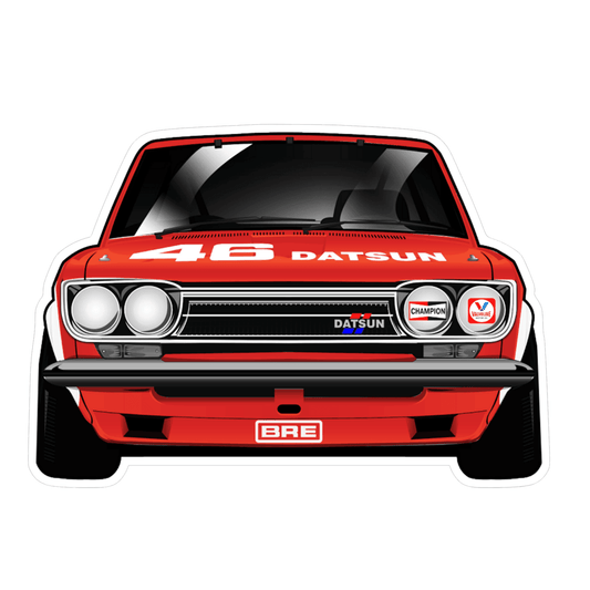 Datsun 510 #46 Race Car Vinyl Decal / Sticker, ZSPEC Design - Howling Moto