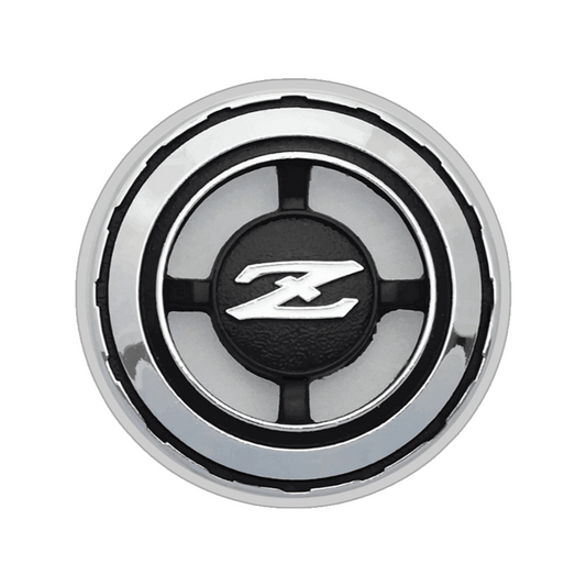 Datsun S30 Quarter-Window Emblem Vinyl Decal / Sticker, Round 3.1" - Howling Moto