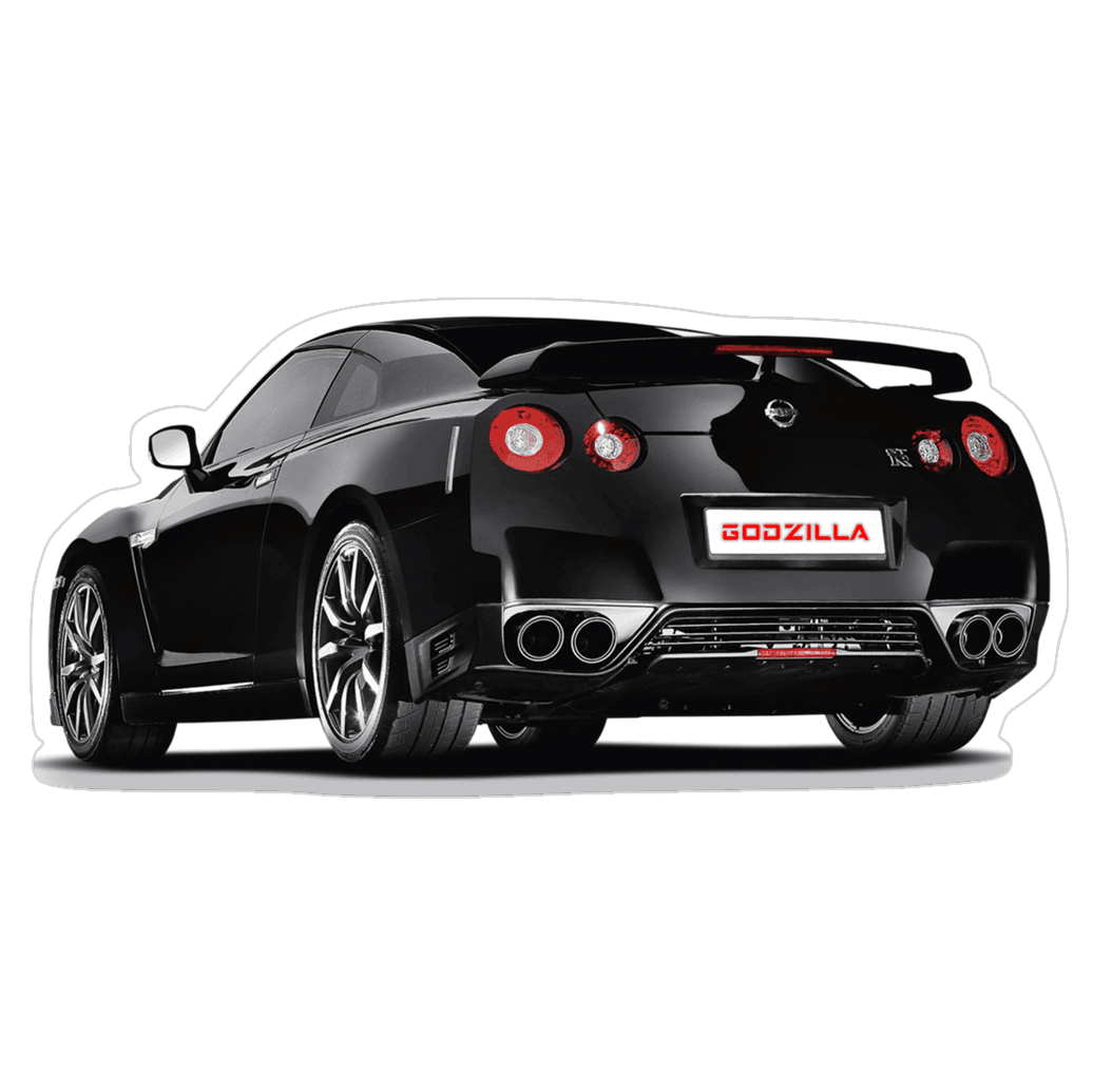 Nissan GTR R35 Black Car Vinyl Decal / Sticker, 4.9" x 2.4" - Howling Moto