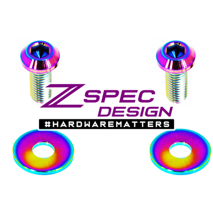ZSPEC Fuel Door Fasteners/Hardware Kit for Nissan Z32 300zx, Titanium - Howling Moto