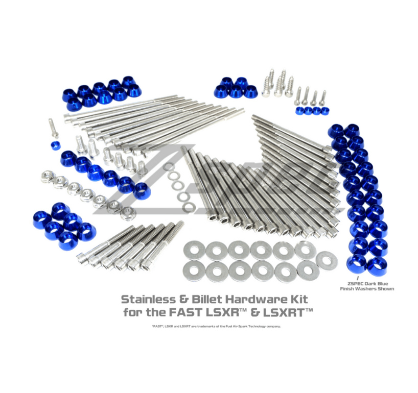 ZSPEC Dress Up Bolts® Kit for FAST 102mm LSXR and LSXRT Manifolds, Stainless & Billet - Howling Moto