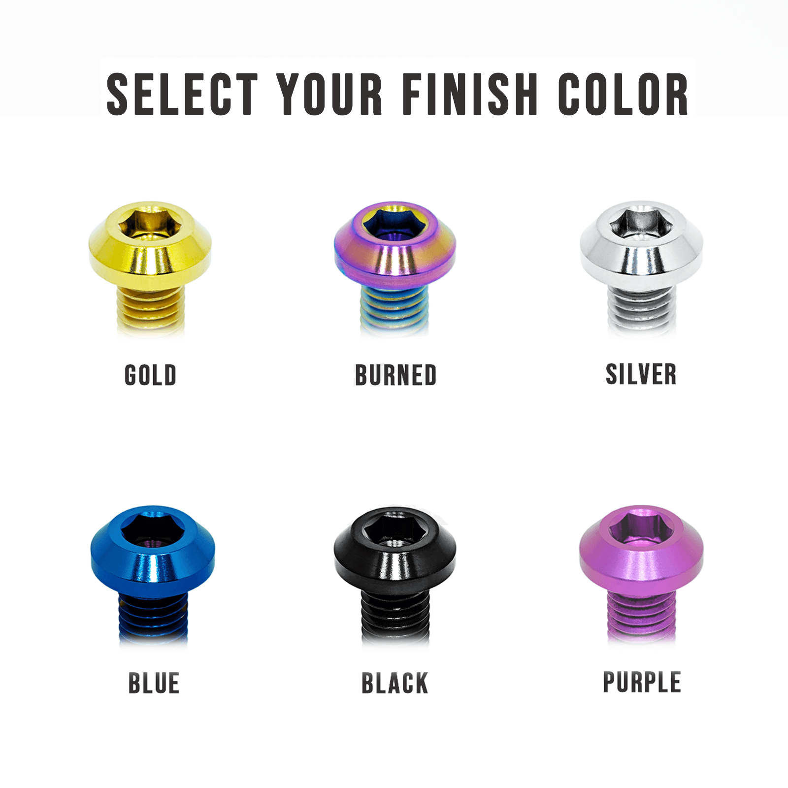 ZSPEC M6-1.0x12mm Dress Up Bolt® Fastener, Angled Head, Titanium Grade-5, Per Each - Howling Moto