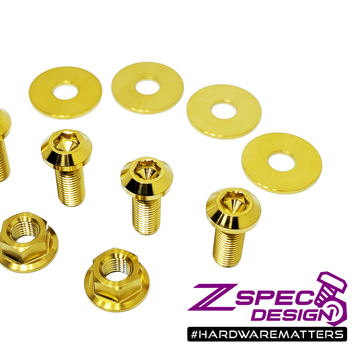 ZSPEC Strut Brace Fasteners for Nissan 370z, M10-1.25 Hardware, Titanium - Howling Moto