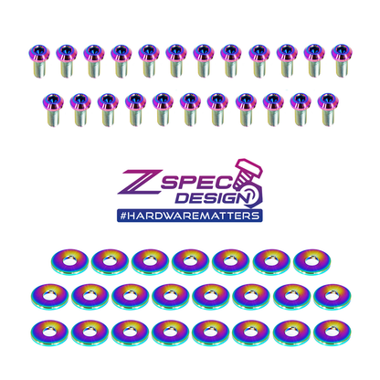 ZSPEC Utili-Track Sides & Rear Fastener Kit for '05+ Nissan Frontier D40/D41, Titanium - Howling Moto
