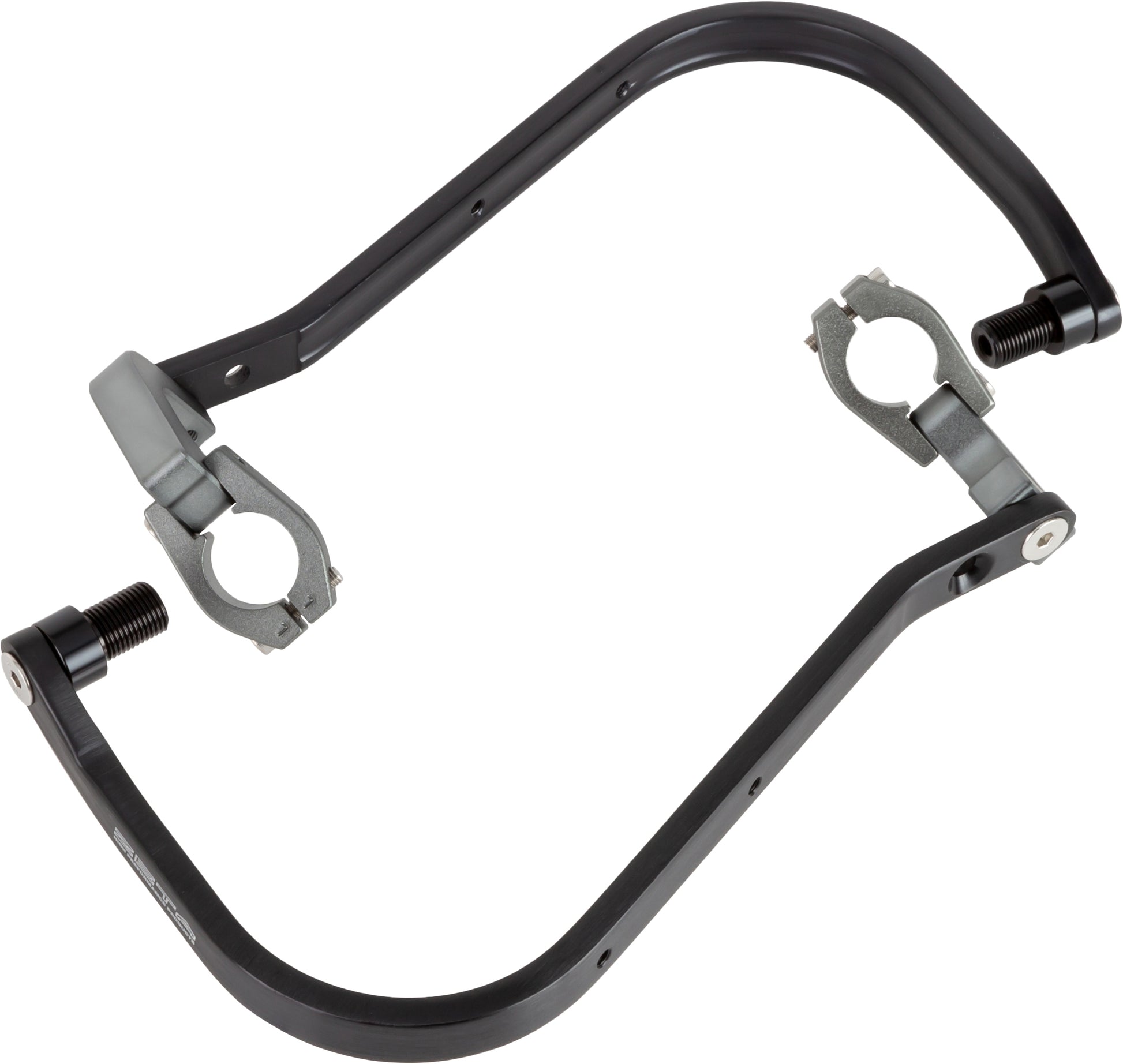 ZETA Adventure Armor handguards for Yamaha motorcycle, black with protective design, part ZE72-6041, mounted on handlebar.