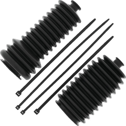 QuadBoss steering rack tie rod assembly kit for Can-Am Commander and Polaris Ranger RZR XP 900, showing the metal components.