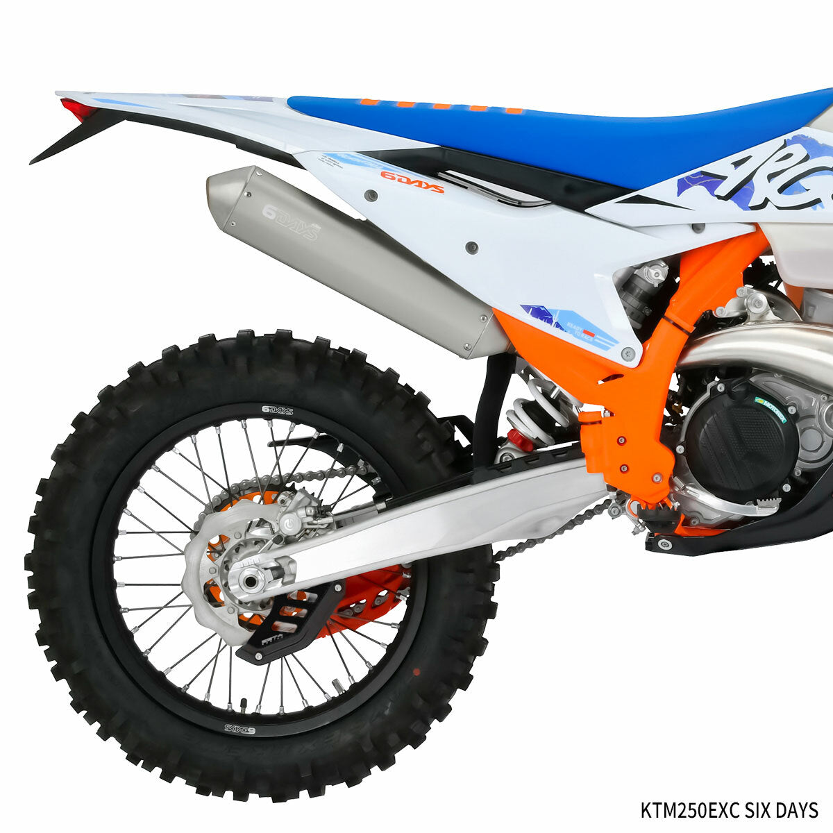 ZETA rear disc guard for ZE52-5100 with aluminum impact protection and polyurethane bumper, mounted on motorcycle wheel.