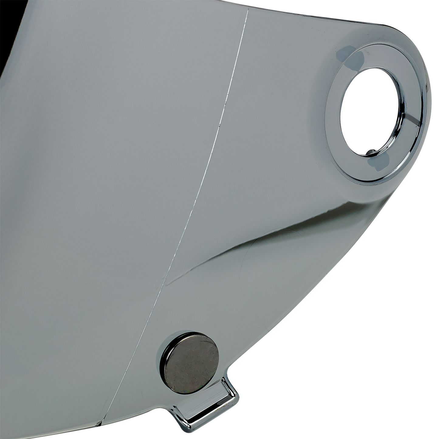 Chrome mirror for BILTWELL Gringo S Gen 2 helmet shield, featuring a flat design, compatible with Bill's Exhausts helmets.