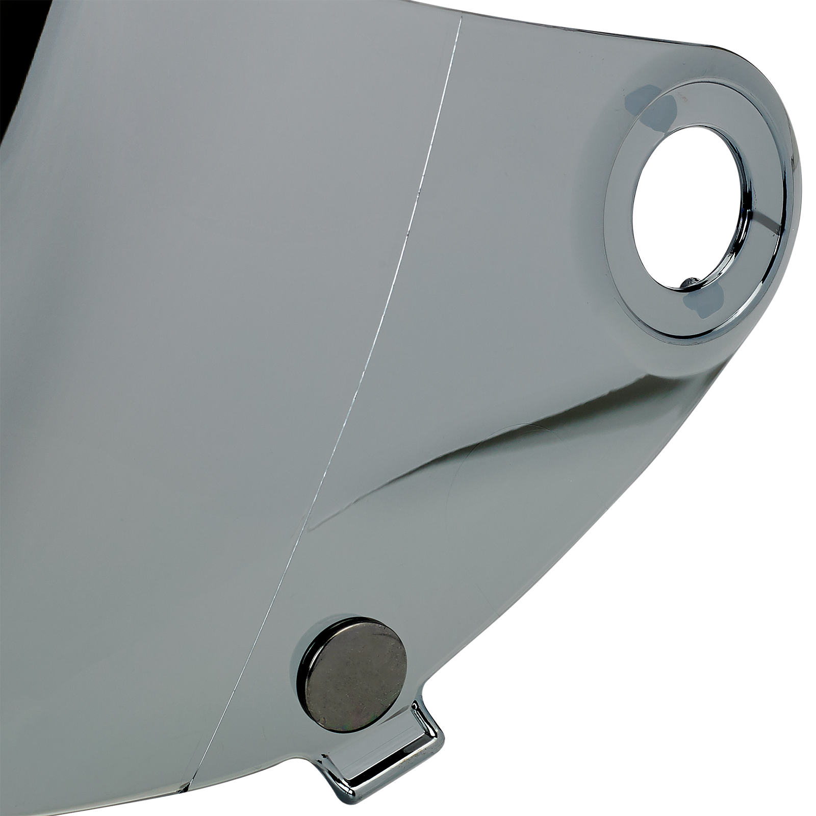 Chrome mirror for BILTWELL Gringo S Gen 2 helmet shield, featuring a flat design, compatible with Bill's Exhausts helmets.