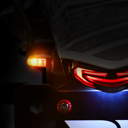 ZETA, ZETA 701 LED Turn Signal with Clear Lens and Matte Black Body – Reliable 12V Motorcycle Signal Light