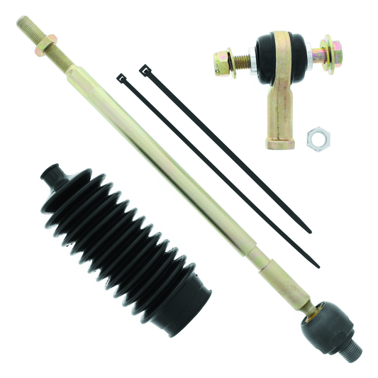 QuadBoss 14-19 Can-Am Commander 1000 steering rack tie rod assembly kit with left inner and outer parts on a white background.