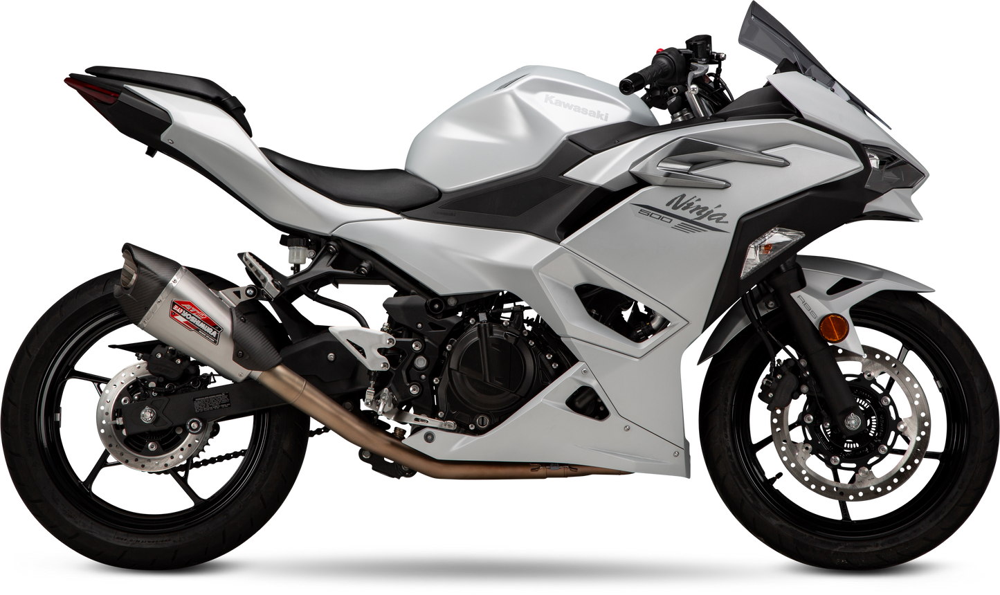 YOSHIMURA Yoshimura 14730AP520 Race Exhaust AT2 FS with matte carbon fiber end cap and stainless steel components