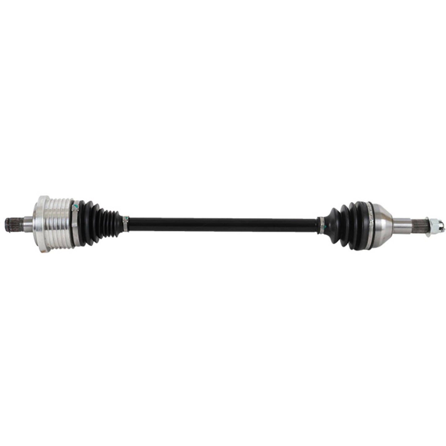 ALL BALLS axle for OEM fitment and durability, shown in a close-up image highlighting its precise construction and high-quality material.