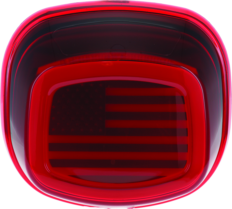 Kuryakyn Freedom taillight with red lens for Harley Davidson Touring models, showing the LED light and sleek design.