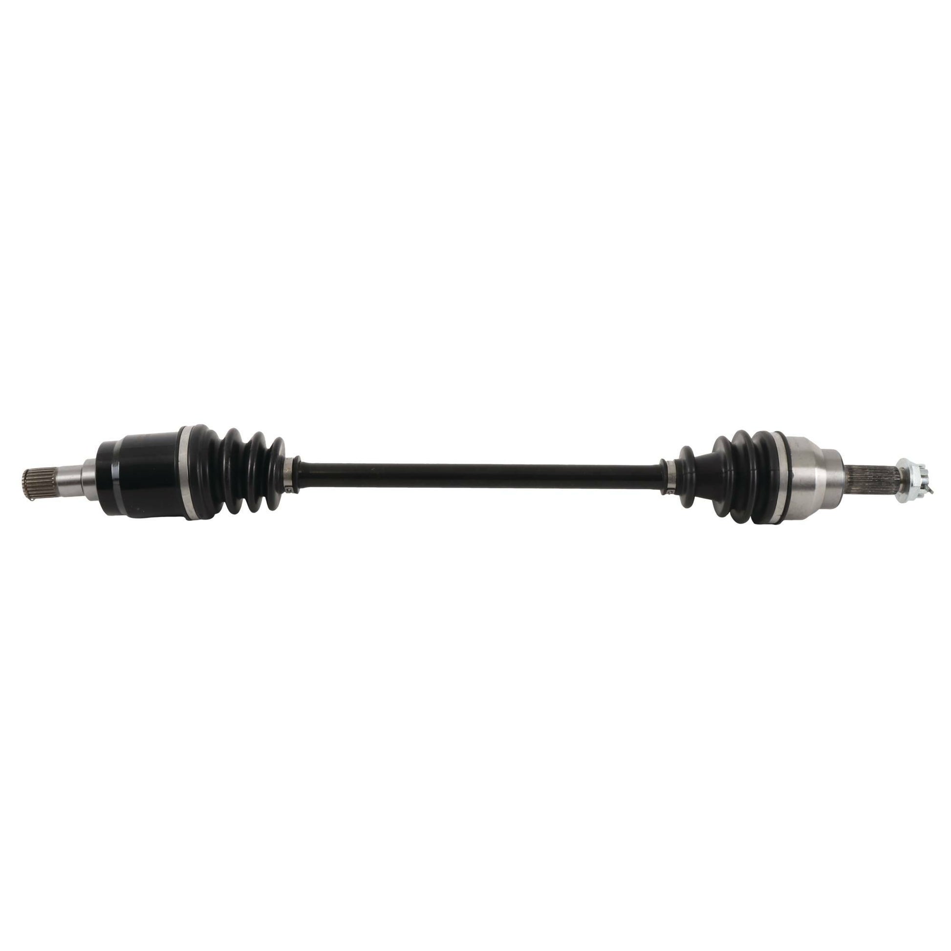 ALL BALLS axle for precise OEM fitment and durability, shown in the image with detailed metal components and secure assembly.