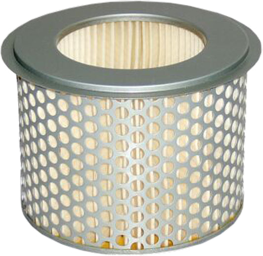 HIFLOFILTRO HFA1601 air filter for high performance engines, showing a clean, cylindrical filter element with branded markings.