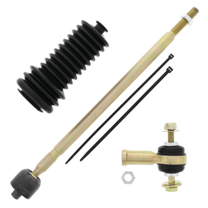 QuadBoss Can-Am Commander 1000 steering rack tie rod assembly kit with right inner and outer tie rods for improved steering.