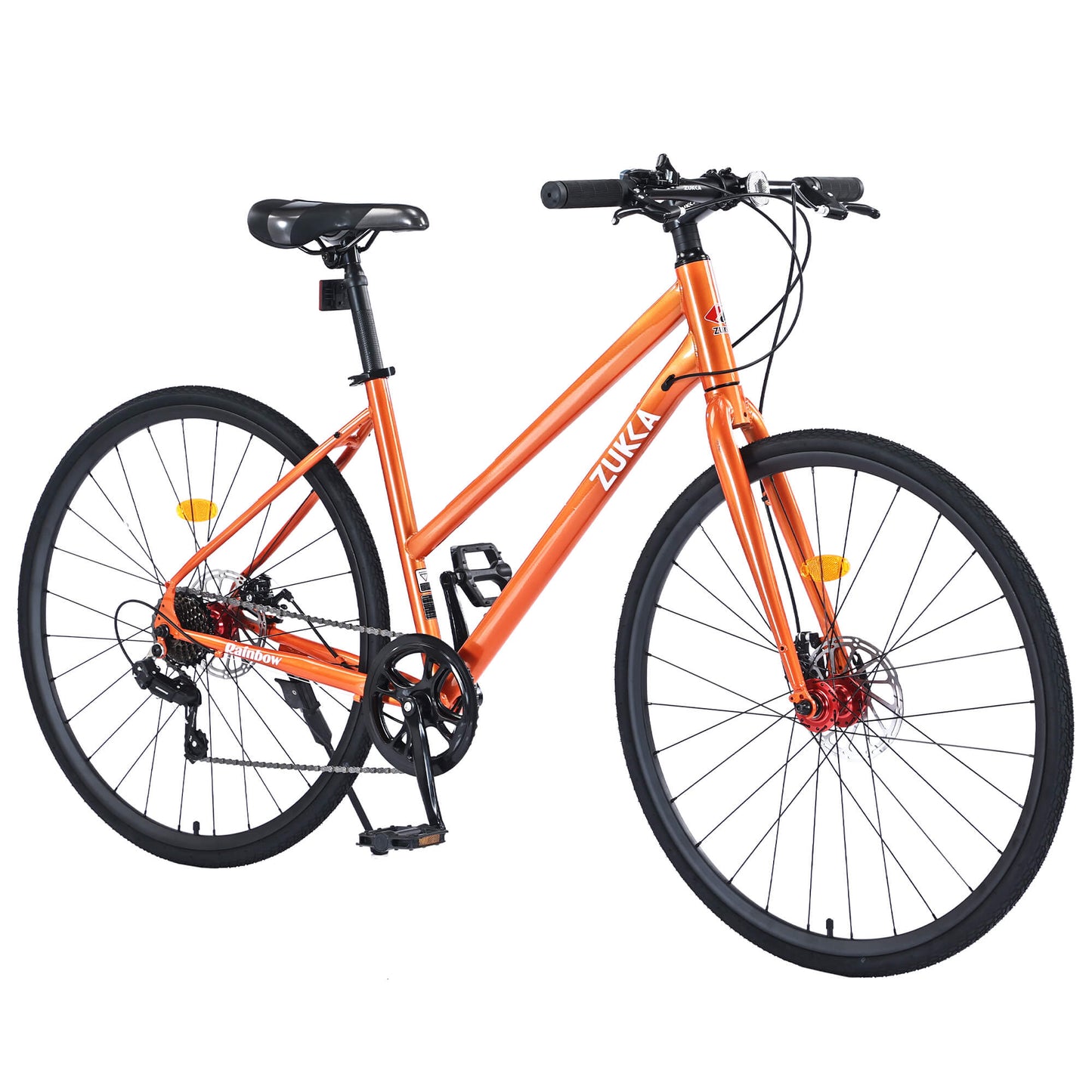 Hycline Zukka Slash 700x32C bicycle tire with black rubber tread and sidewalls, suitable for road and hybrid bikes.