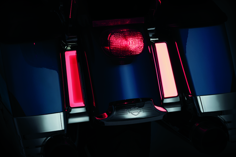 Kuryakyn, Kuryakyn Tracer LED Inserts for Saddlebag Supports Chrome Part 2900 – Enhanced Auxiliary Red Lighting for Harley Davidson Touring Models