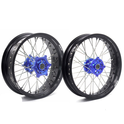 KKE 17Inch KX250F KX450F 2006-2021 For KAWASAKI Supermoto Alloy Wheels Rim Blue - Howling Moto
