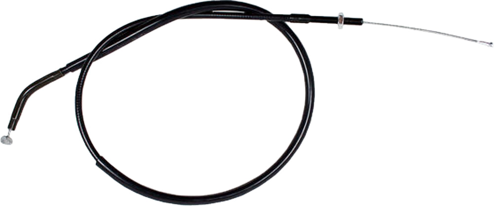 Motion Pro black vinyl clutch cable, part No. 02-0527, shown with durable black coating and metal fittings for motorcycle clutch system.